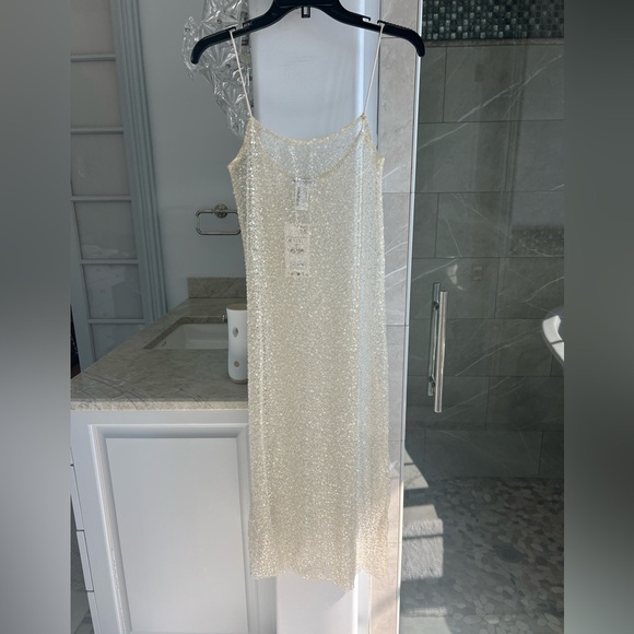 ZARA BEADED SEQUIN FITTED DRESS - Picture 5 of 14